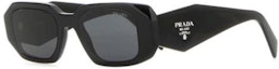 Order (Women) PRADA Black Irregular Shaped Sunglasses with Logo Detail. SPR17WC049E1ABF05S0