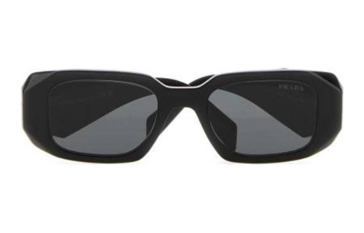 Lookbook (W) プラダ ロゴ付きブラックイレギュラー型サングラス SPR17WC049E1ABF05S0