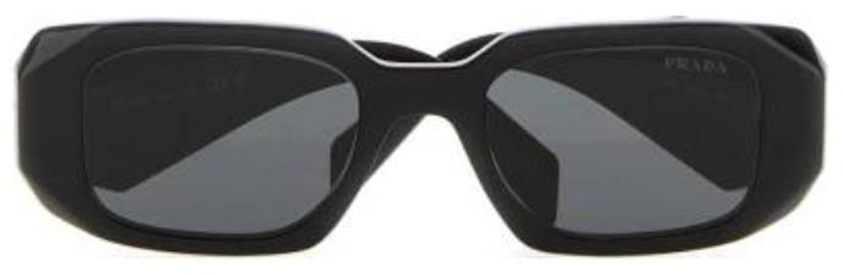 (Women) PRADA Black Irregular Shaped Sunglasses with Logo Detail. SPR17WC049E1ABF05S0 Lookbook (Women) PRADA Black Irregular Shaped Sunglasses with Logo Detail. SPR17WC049E1ABF05S0