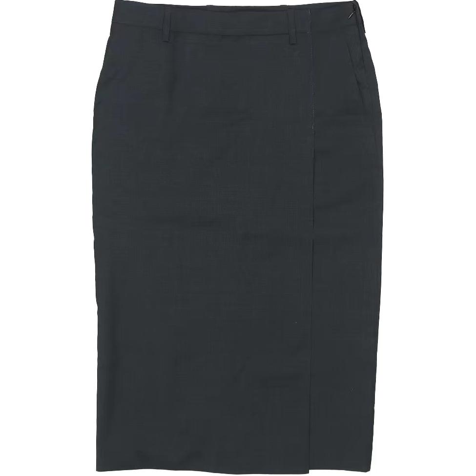 Order (W) Falda Negra Tejida Recta Casual PRADA con Cremallera y Abertura Lateral. DNA943-1Z3D-F0308-S-221