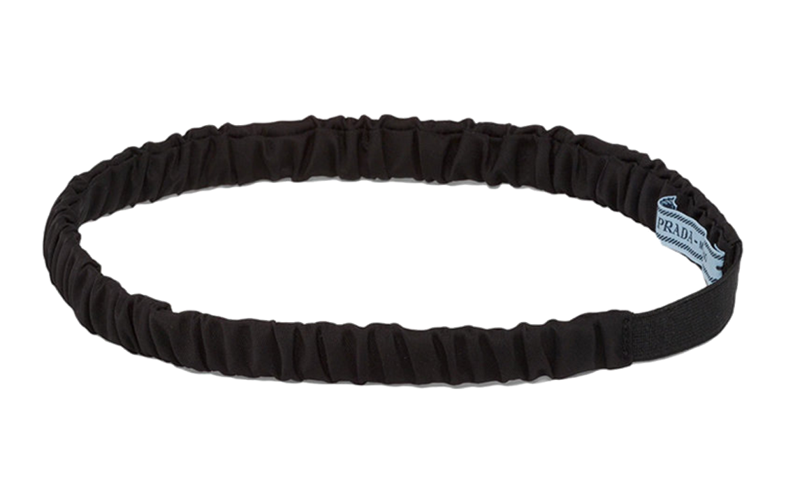 Lookbook (W) 프라다 블랙 나일론 클래식 트렌디 헤어밴드. 1IE0212DMIF0002