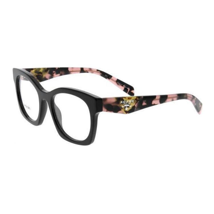 (Women) PRADA  Black Oval Acetate Optical Glasses with Logo Temples. VPRA05-13P1O1 圖 2