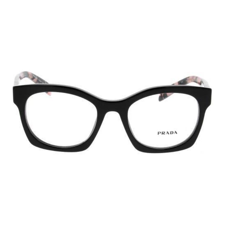 (Women) PRADA  Black Oval Acetate Optical Glasses with Logo Temples. VPRA05-13P1O1 圖 3