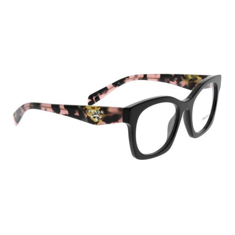 (Women) PRADA  Black Oval Acetate Optical Glasses with Logo Temples. VPRA05-13P1O1 圖 4