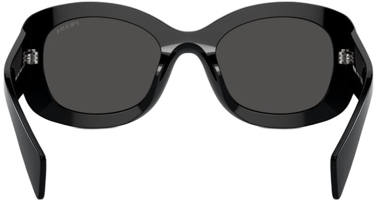 (W) 프라다 블랙 로고 템플 오벌 아세테이트 선글라스. PRA13S1AB5S0 Purchase (W) 프라다 블랙 로고 템플 오벌 아세테이트 선글라스. PRA13S1AB5S0