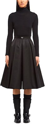 (Women) PRADA Black Pleated Midi Skirt Casual Style 21H911-1WQ8-F0002-S-212 Lookbook (Women) PRADA Black Pleated Midi Skirt Casual Style 21H911-1WQ8-F0002-S-212