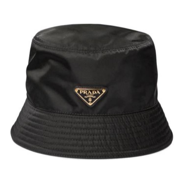 Order (W) PRADA Sombrero Bucket Negro Re-Nylon con Logo Triangular. 1HC1372DMIF0632