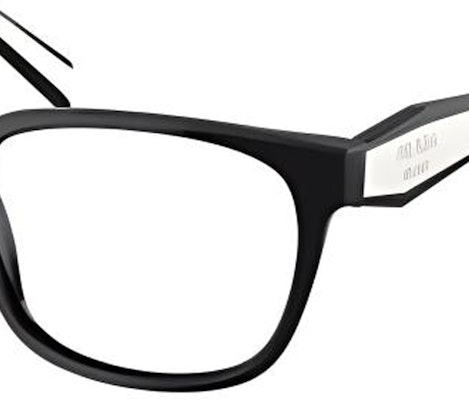 (W) PRADA Cermin Mata Hitam Rectangular dengan Reka Bentuk Kuil Berhuruf. 0PR17ZVF1AB1O155 Shop (W) PRADA Cermin Mata Hitam Rectangular dengan Reka Bentuk Kuil Berhuruf. 0PR17ZVF1AB1O155