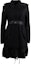Buy (Women) PRADA Black Single-Breasted Long Coat with Collar P660OH-S211-1Y1B
