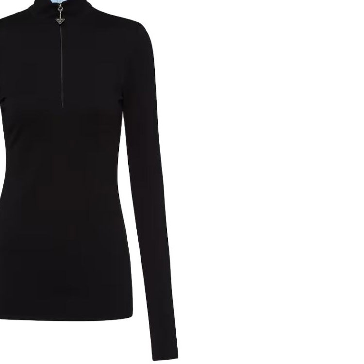 Details for (W) PRADA 黑色修身高領長袖針織上衣 39566-13NK-F0002
