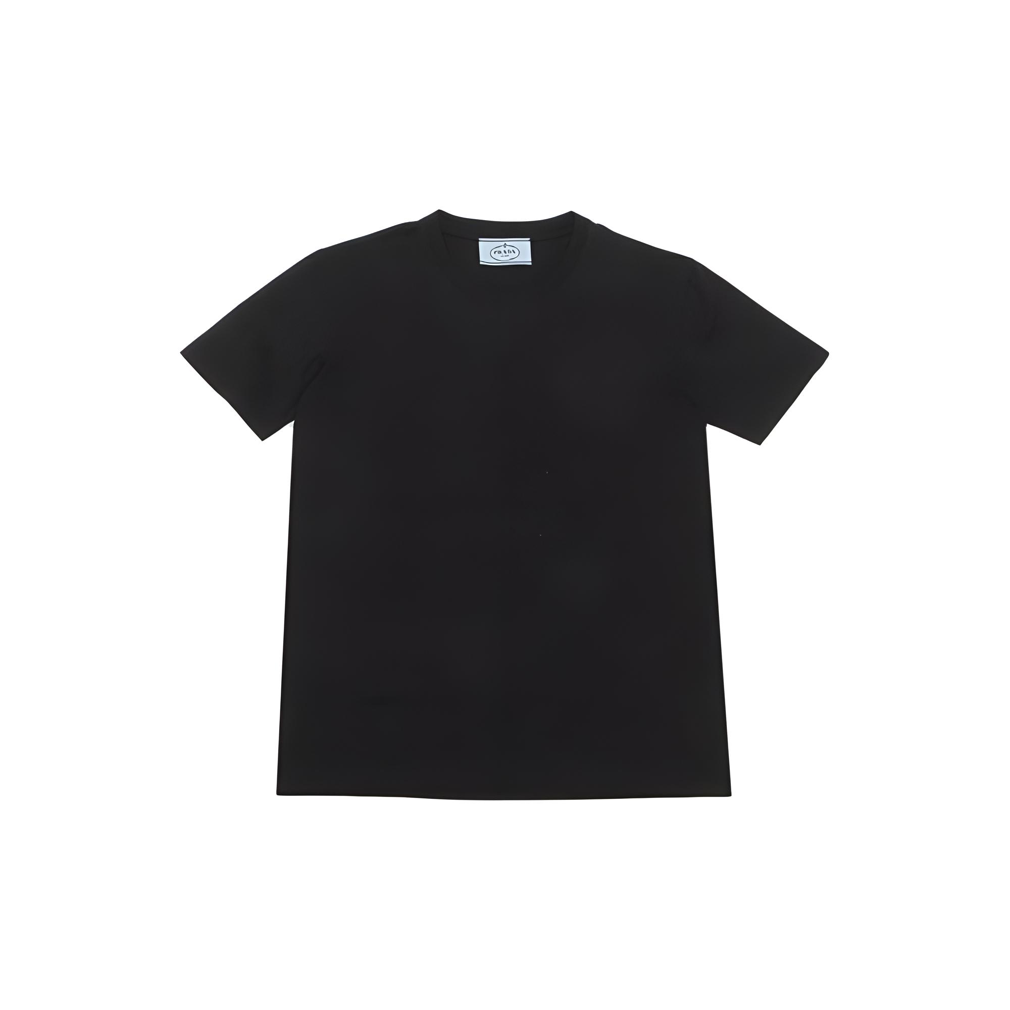 (Women) PRADA  Black Solid Color Crew Neck Short Sleeve T-Shirt DNA976-11G0-F0002