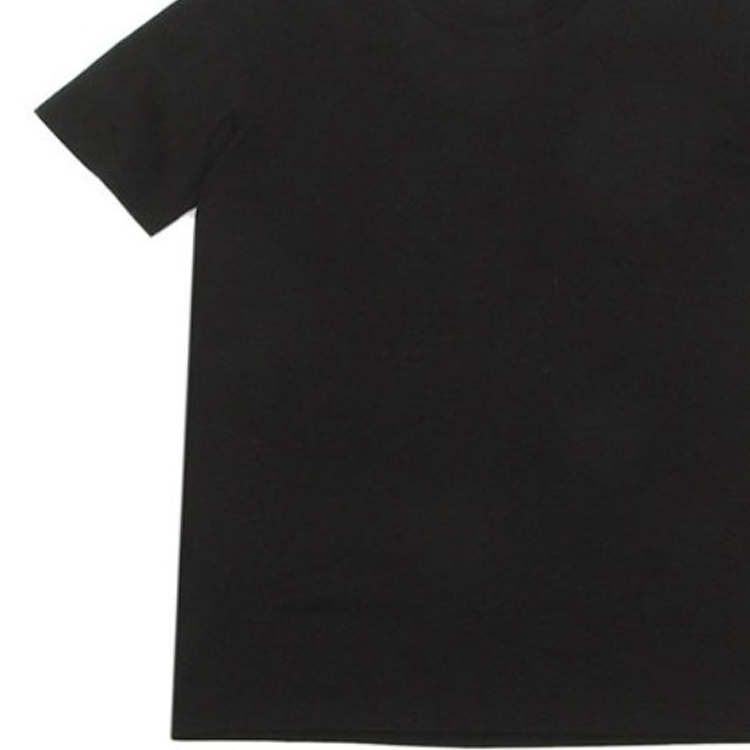 Purchase (W) 프라다 블랙 솔리드 컬러 크루넥 반팔 티셔츠 DNA976-11G0-F0002
