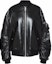 Buy (Women) PRADA Black Solid Color Zip-Up Bomber Jacket 58A0791ZFE-F0002