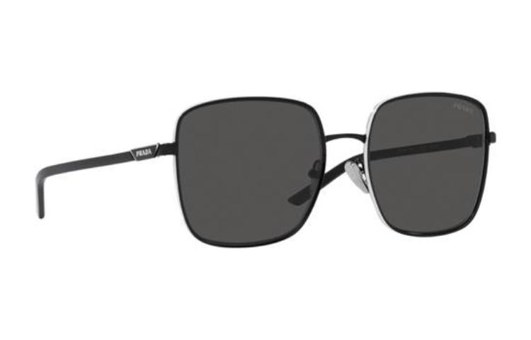 (Women) PRADA  Black Square Alloy Frame Casual Sunglasses. PR55YS1AB5S0