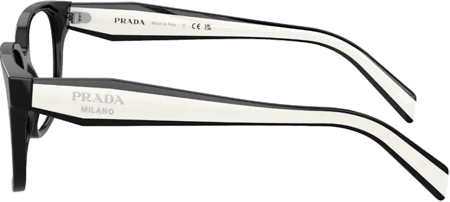 (W) PRADA Gafas Ópticas Cuadradas Negras con Detalle de Letras Laterales. PR17ZV1AB1O1 Shop (W) PRADA Gafas Ópticas Cuadradas Negras con Detalle de Letras Laterales. PR17ZV1AB1O1