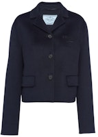 (Women) PRADA Blue Single-Breasted Logo Casual Coat. P510NR-13FY-F0008-S-222 (Women) PRADA Blue Single-Breasted Logo Casual Coat. P510NR-13FY-F0008-S-222