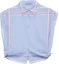 Buy (Women) PRADA Blue Striped Sleeveless Casual Short Button-Up Shirt. P433HR-15GD-F0076-S-OOO