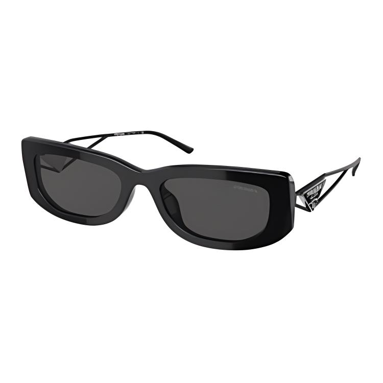 (Women) PRADA  Cat-Eye Sunglasses Black with Logo Detail Temples. 0PR14YS1AB5S053