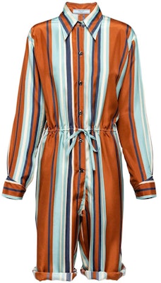 (W) 普拉达拼色条纹印花长袖连体衣 - 多色 P221GT-103T-F0046-S-221 Buy (W) 普拉达拼色条纹印花长袖连体衣 - 多色 P221GT-103T-F0046-S-221