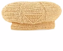 (Women) PRADA Elegant Knit Beanie with Viscose Fabric and Fine Pattern Design. 1HC2662FMCF0018 (Women) PRADA Elegant Knit Beanie with Viscose Fabric and Fine Pattern Design. 1HC2662FMCF0018