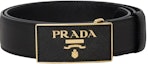 Buy (Women) PRADA Fashion Leather Belt Black 3cm Wide. 1CC291-053-F0002