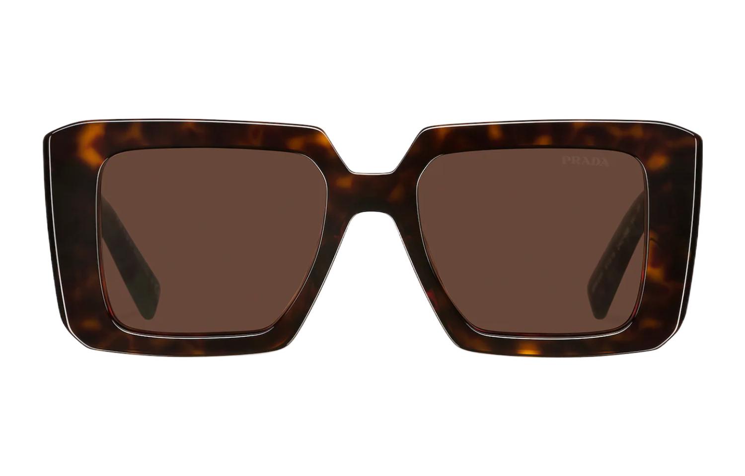 (Women) PRADA  Fashion Square Sunglasses Brown/Green SPR23Y_E2AU_FE06B_C_A052 圖 3