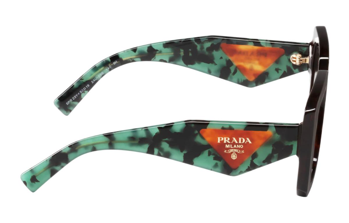 (Women) PRADA  Fashion Square Sunglasses Brown/Green SPR23Y_E2AU_FE06B_C_A052 圖 5