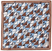 (Women) PRADA Geometric Print Silk Scarf - Multicolor 1FF0042CNJF0ZD2 (Women) PRADA Geometric Print Silk Scarf - Multicolor 1FF0042CNJF0ZD2