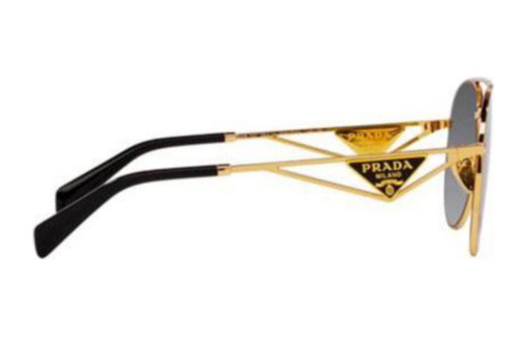 (Women) PRADA  Gold Aviator Sunglasses with Metal Triangle Logo Design. PR73ZS5AK5W1 圖 5