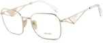 Buy (W) PRADA 金色不規則金屬光學眼鏡附標誌鏤空設計 SPR51V-ZVN1O1