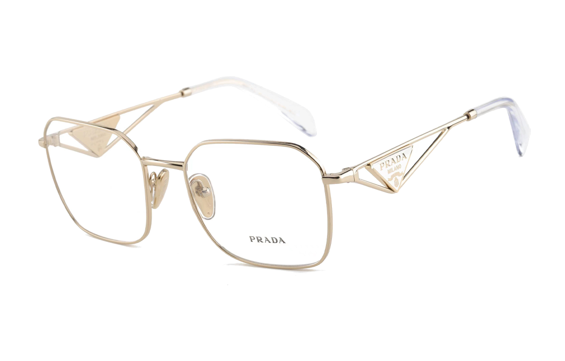 Order (W) PRADA 金色不規則金屬光學眼鏡附標誌鏤空設計 SPR51V-ZVN1O1