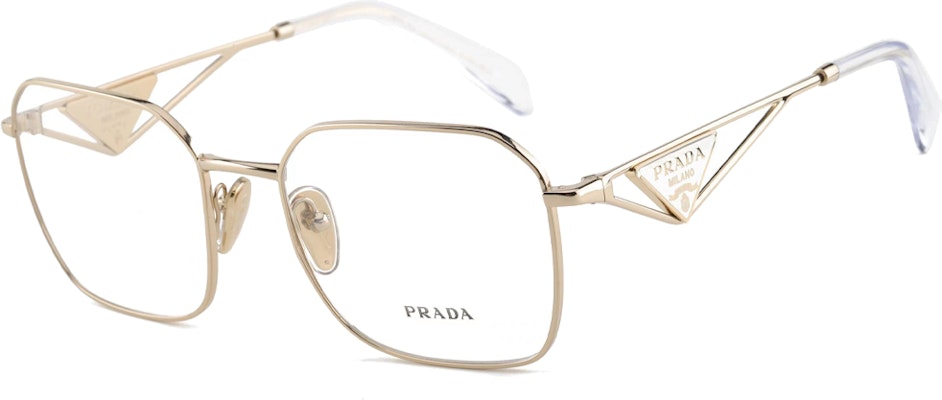 (W) PRADA 金色不規則金屬光學眼鏡附標誌鏤空設計 SPR51V-ZVN1O1 Order (W) PRADA 金色不規則金屬光學眼鏡附標誌鏤空設計 SPR51V-ZVN1O1