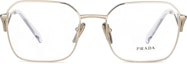 Lookbook (W) PRADA 金色不規則金屬光學眼鏡附標誌鏤空設計 SPR51V-ZVN1O1