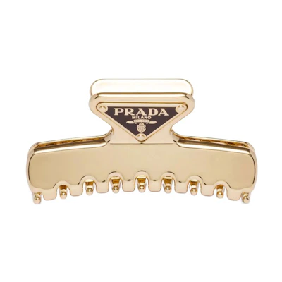 (Women) PRADA Gold Metal Hair Clip - Stylish and Trendy Accessory 1IF1032BA6F0056