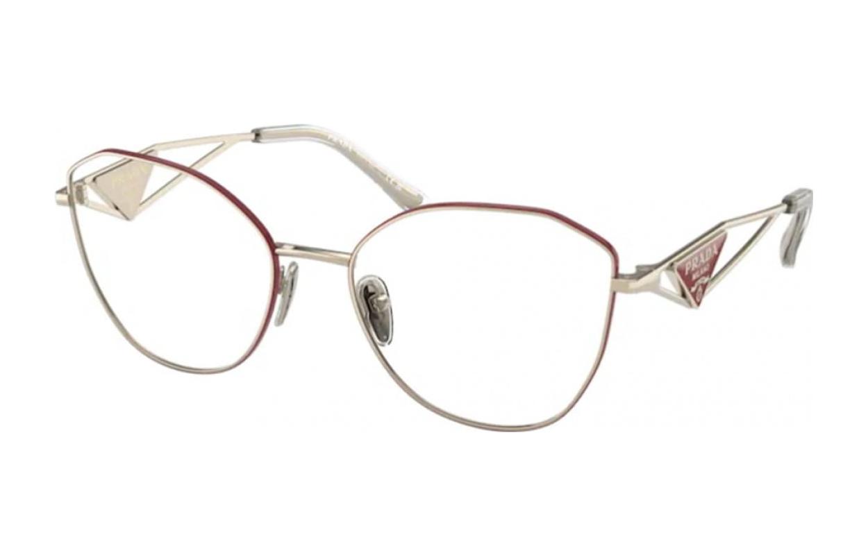 Order (W) PRADA 金色极简方形光学眼镜框。 PR52ZV5AK1O1