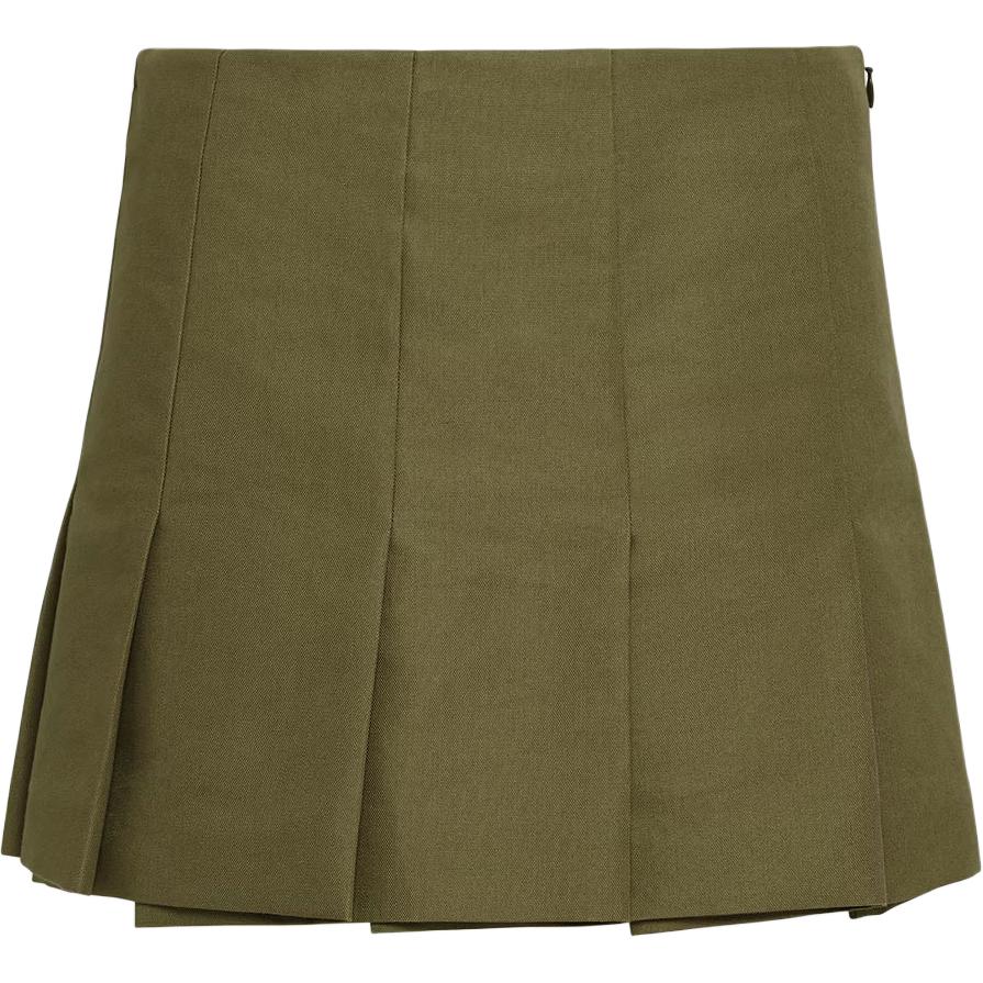 (Women) PRADA  Green Casual Mini Skirt with Logo Design 21H971-11HJ-F0161-S-OOO
