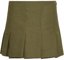 (Women) PRADA Green Casual Mini Skirt with Logo Design 21H971-11HJ-F0161-S-OOO (Women) PRADA Green Casual Mini Skirt with Logo Design 21H971-11HJ-F0161-S-OOO