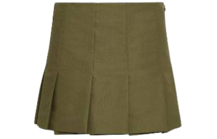 Order (W) プラダ グリーン カジュアル ミニスカート ロゴデザイン付 21H971-11HJ-F0161-S-OOO