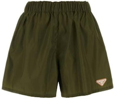 (Women) PRADA Green Elastic Waist Loose Fit Casual Shorts. 22C757SWMO1WQ8-F0466 (Women) PRADA Green Elastic Waist Loose Fit Casual Shorts. 22C757SWMO1WQ8-F0466