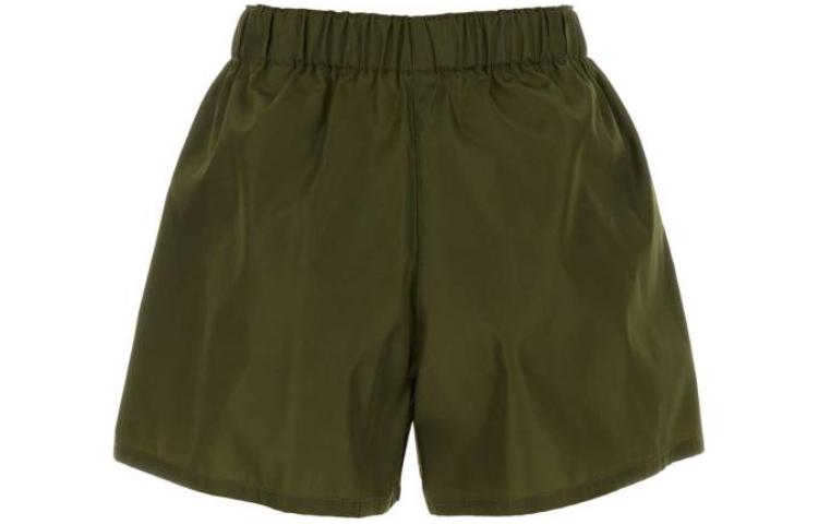 Lookbook (W) PRADA Celana Pendek Hijau Santai Longgar Pinggang Elastis. 22C757SWMO1WQ8-F0466