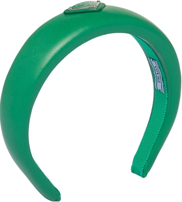 (Women) PRADA Green Headband with Triangle Logo. 1IH019-2DYI-F0458 Order (Women) PRADA Green Headband with Triangle Logo. 1IH019-2DYI-F0458