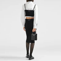 Shop (W) PRADA 高腰黑色針織中長裙 21395-1Z9O-F0002-S-221