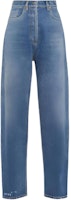 (Women) PRADA High-Waisted Loose Fit Logo Denim Jeans in Light Blue. GFP479-13Z6-F0BAN-S-OOO (Women) PRADA High-Waisted Loose Fit Logo Denim Jeans in Light Blue. GFP479-13Z6-F0BAN-S-OOO