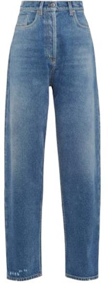 (Women) PRADA High-Waisted Loose Fit Logo Denim Jeans in Light Blue. GFP479-13Z6-F0BAN-S-OOO Order (Women) PRADA High-Waisted Loose Fit Logo Denim Jeans in Light Blue. GFP479-13Z6-F0BAN-S-OOO