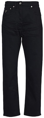 (Women) PRADA High-Waisted Straight-Leg Black Denim Jeans. GFP497-13AR-F0557-S-231 Order (Women) PRADA High-Waisted Straight-Leg Black Denim Jeans. GFP497-13AR-F0557-S-231