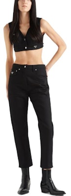 (Women) PRADA High-Waisted Straight-Leg Black Denim Jeans. GFP497-13AR-F0557-S-231 Lookbook (Women) PRADA High-Waisted Straight-Leg Black Denim Jeans. GFP497-13AR-F0557-S-231