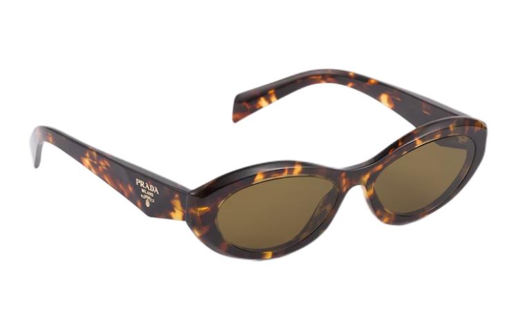 (Women) PRADA  Irregular Acetate Sunglasses Brown with Letter Detail SPR26ZE14LFE09ZC055 圖 3