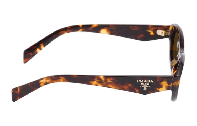 (Women) PRADA  Irregular Acetate Sunglasses Brown with Letter Detail SPR26ZE14LFE09ZC055 圖 4