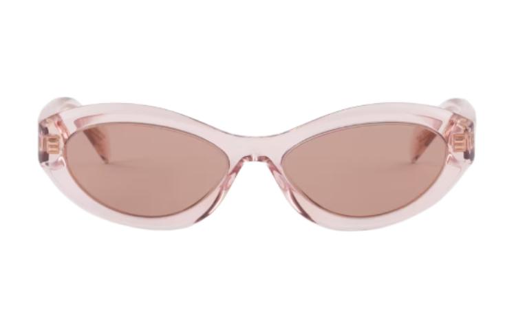 (Women) PRADA  Irregular Acetate Sunglasses with Logo, Pink. SPR26ZE19QFE10DC055 圖 3