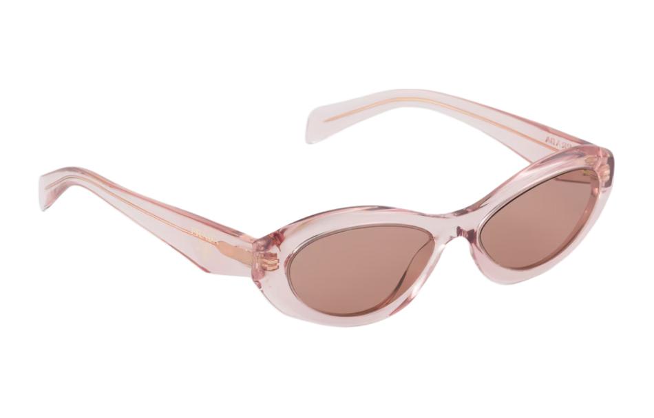 (Women) PRADA  Irregular Acetate Sunglasses with Logo, Pink. SPR26ZE19QFE10DC055 圖 4